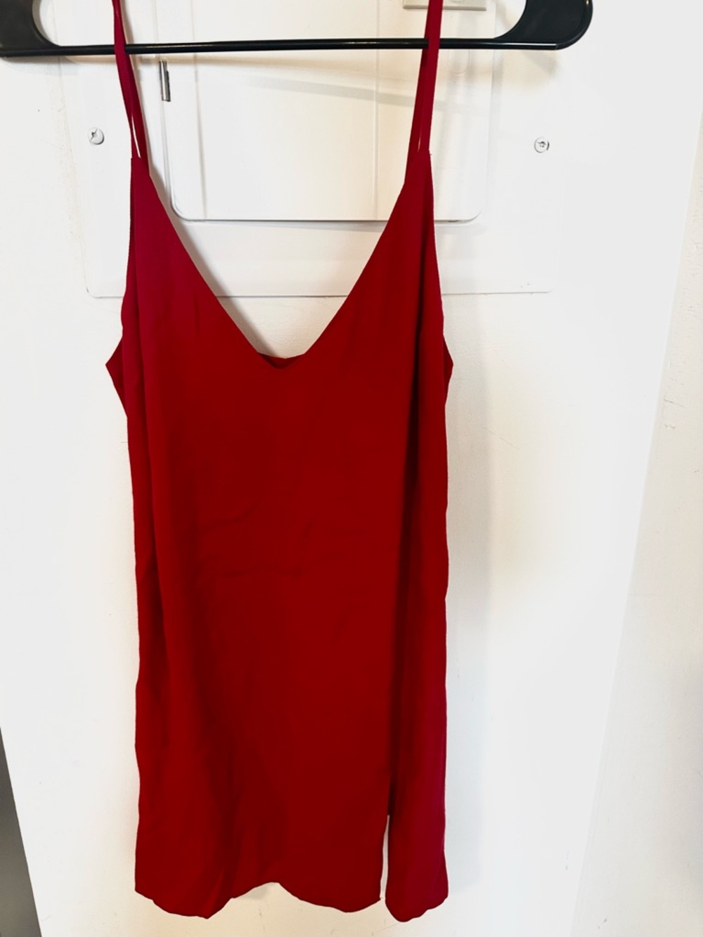 Reformation Scarlet V-Neck Slip Dress